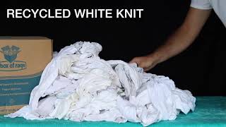 All White Cotton T-Shirt Rags 50lb Box