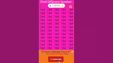 Find Different. #quiz #facts #gk #funpuzzle  #odd #numberpuzzle #iqtest #viral #shorts