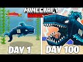 I survived 100 days as a warden shark in hardcore minecraft