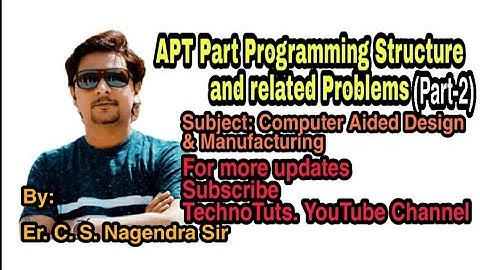 APT Part Programming & related Problems (Part-2)