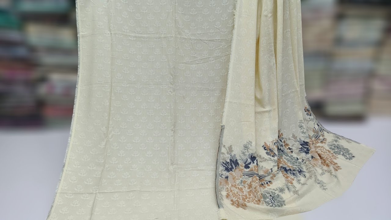 Chamak Персиковая кожаная бароша Мульти | Бархатная шаль Бароша | Зимняя коллекция 2025 | Новые п...