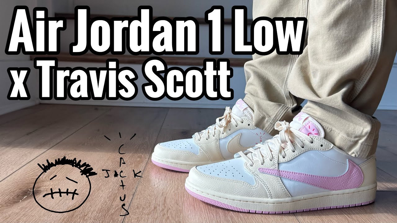 Air Jordan 1 Low x Travis Scott “Shy Pink” Review & On Feet - YouTube