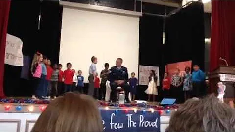 American soldier tribute by First grader to his ve...
