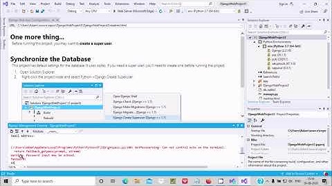 How to install django in visual studio 2019