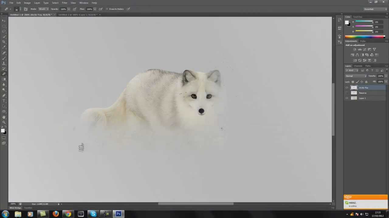 Arctic Fox Speed Art - YouTube