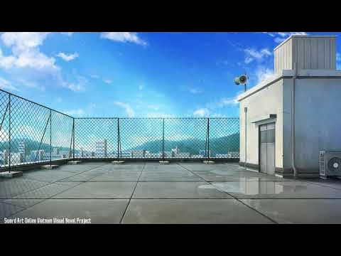 Timelapse Rooftop School Background Anime - YouTube