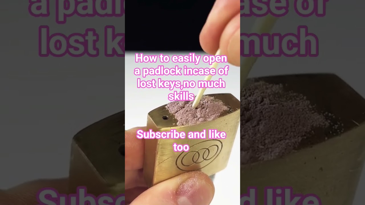 opening a padlock with ease incase of lost 🔑 keys