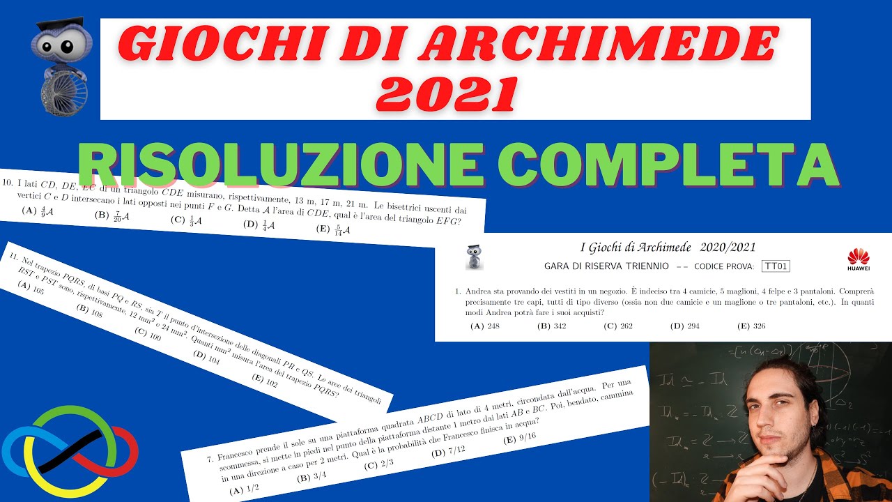 GIOCHI DI ARCHIMEDE 2021: RISOLUZIONE COMPLETA