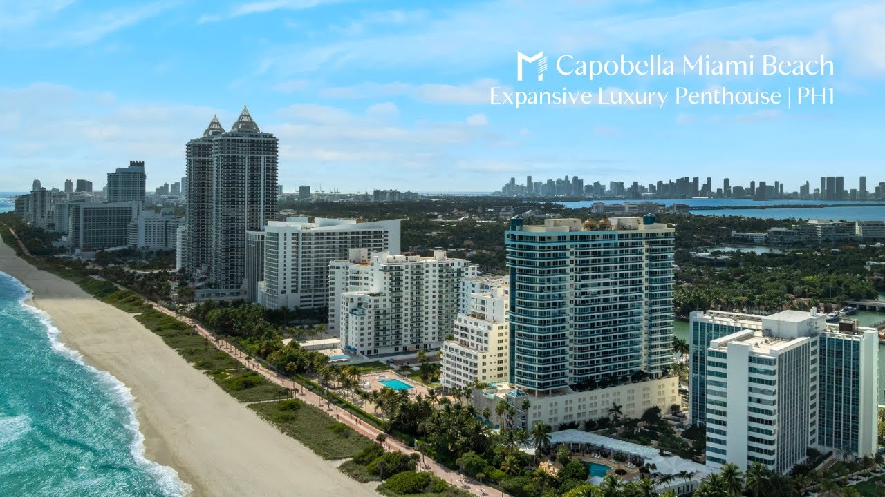 Tour an Expansive Miami Beach Penthouse With Cabana, 2 Guest Rooms, & ocean views | Capobella PH1