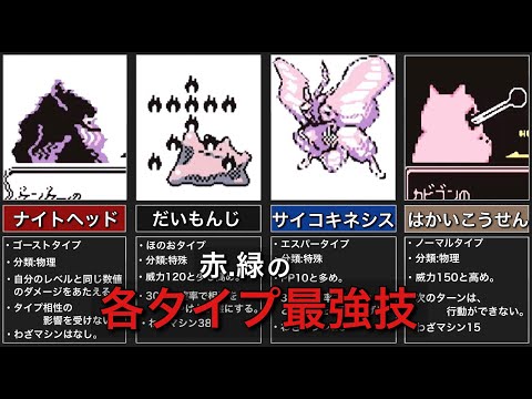 初代ポケモン各タイプ最強技前編７つ Youtube