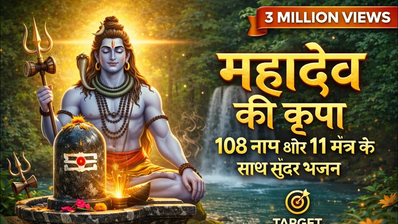 👉🏻महादेव की कृपा, 108 नाम और 11 मंत्रों से बना सुंदर भजन 🙏🏻| har har Mahadev | morning Bhajan |
