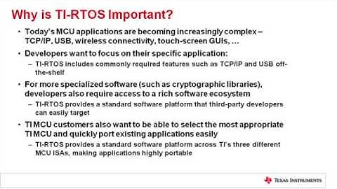 TI-RTOS Overview