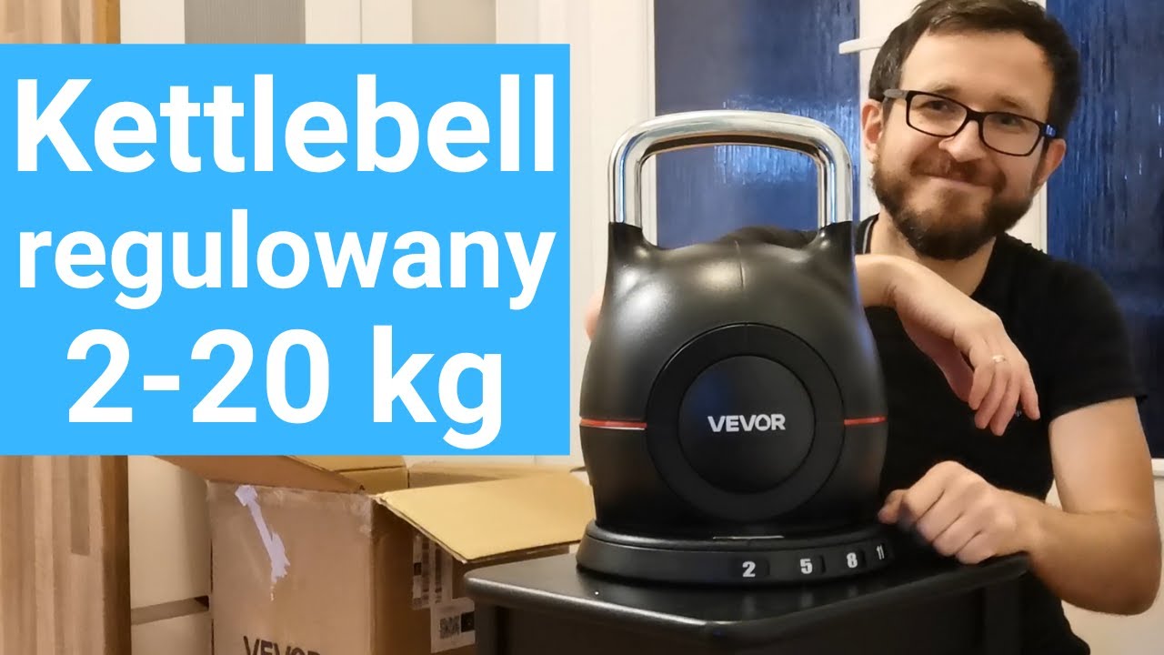 VEVOR Kettlebell Réglable avec 7 Niveaux de Poids 1,5/3/4,5/6/7,5/9/10