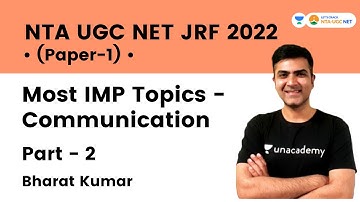 Most IMP Topics - Communication | Part- 2 | Target JRF 2022 | Bharat Kumar | Let