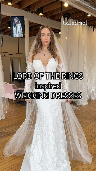 Lord of the Rings inspired wedding dresses 💍 #shorts #bonbonbelle #sayyestothedress #lotr #lotrfan