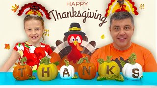 Nastya And Dad Are Celebrating Thanksgiving. Story For Kids
