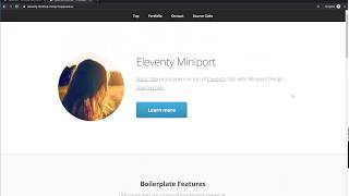 Static Site Eleventy - HTML5up Miniport | AppSeed