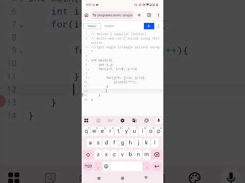 How to create a Right angle triangle star pattern in c language 