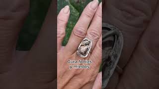 Anillo De Plata 925 con Jaspe Cebra Chocolate - 925 Silver Ring with Chocolate Zebra Jasper