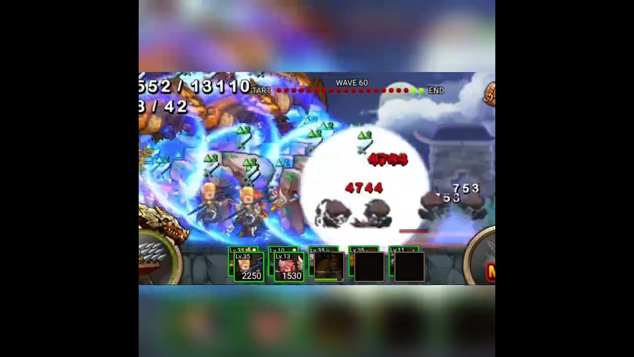 Game Kingdom Wars Wave 60 endless mode Golem Thunderbolt