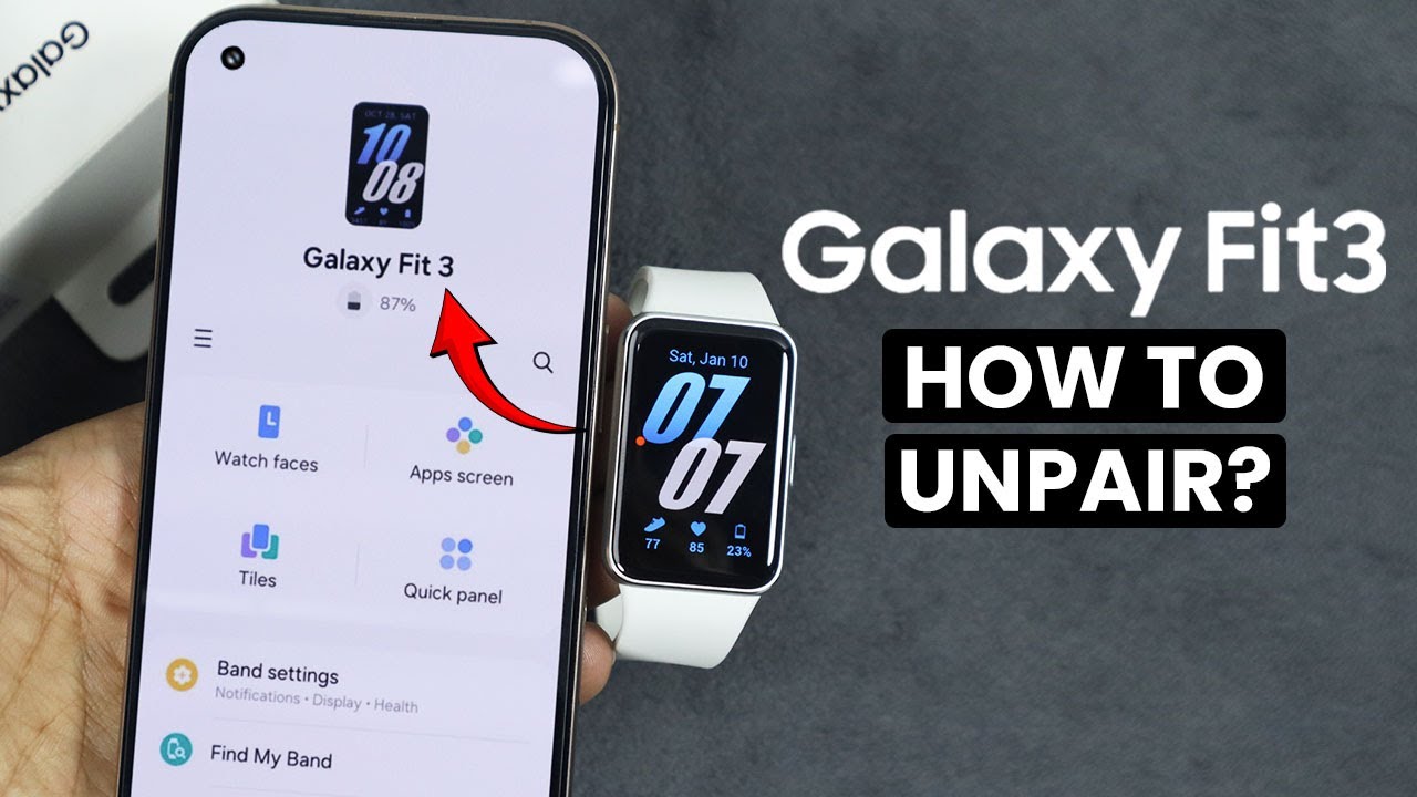 Samsung Galaxy Fit 3: Как отменить сопряжение и отключиться от телефона