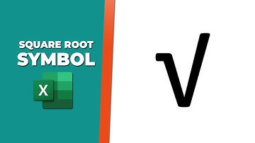 How to add a square root symbol in Excel