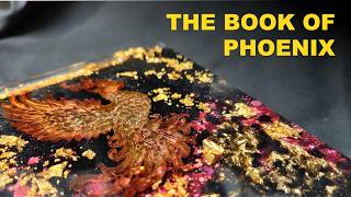 colour shifting inlay + epoxy resin book casting - full process #phoenix #diy #arttherapy