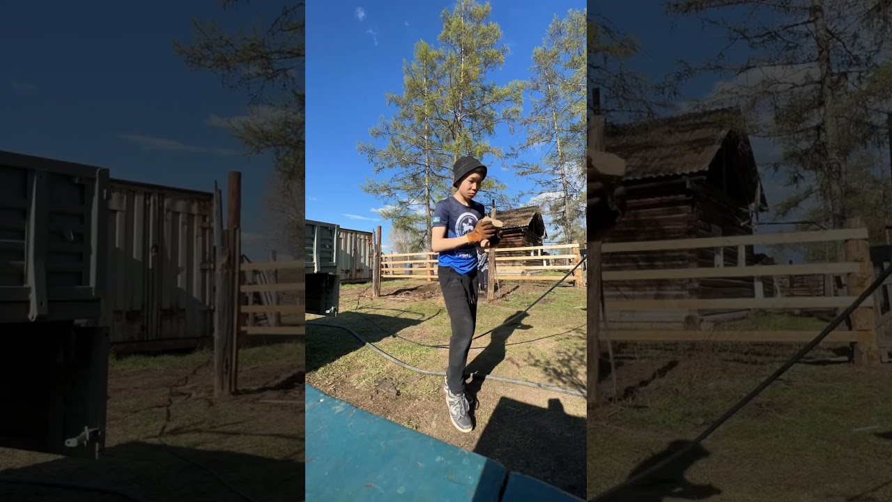 Demolition of an old barn / Снос старого сарая 