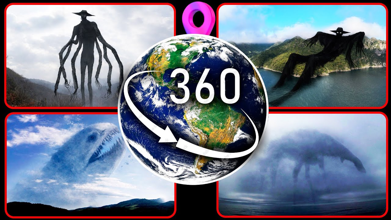 Top 4 Giant Terrifying Creatures Found on Google Earth! — VR 360°