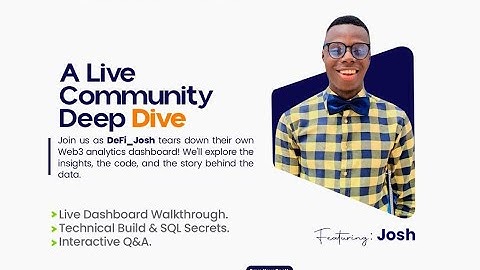 Community Dashboard Teardown: Planet-Horse with Joshua Nwachukwu | Analytic Sages