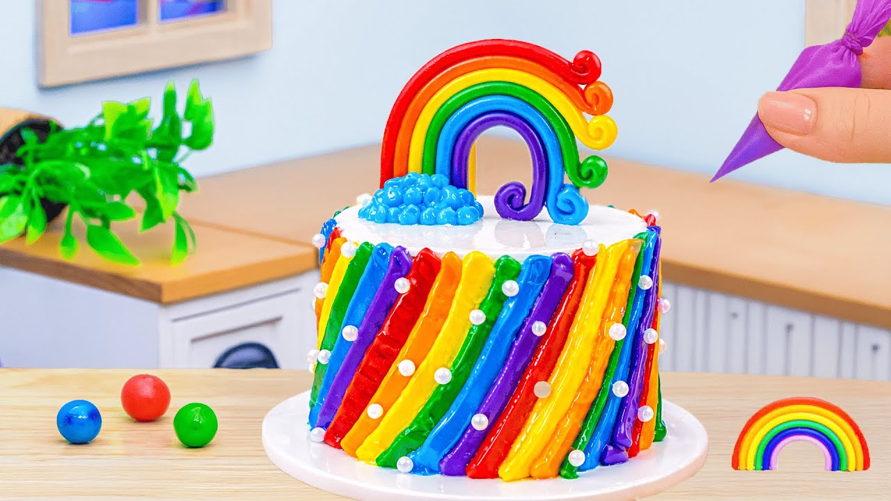 Satisfying Miniature Hello Kitty Cake Decorating - Best Strawberry Cake Recipe