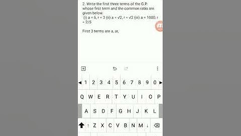 2.7.2 Write the first three terms of the G.P |Numbers And Sequences |10th std maths | Exercise 2.7