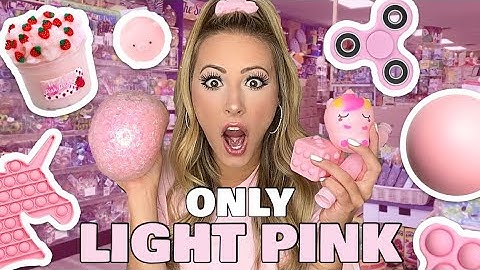 PASTEL PINK ONLY FIDGET SHOPPING CHALLENGE 🌸🐷🎀