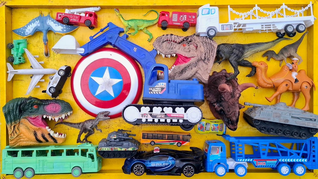 Dinosaurus Jurassic World Dominion: T-rex,Diloposaurus,Mobil Damkar,Mobil Molen,Petranodon,Excavator