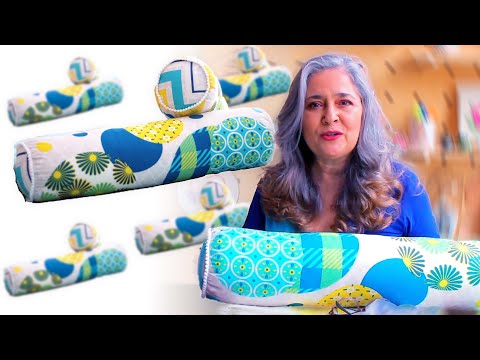 Cylindrical cushion, therapeutic for neck, back, and feet. Easy to make. Business idea.