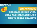 бит финанс | ввод плановых данных в бюджет #битфинанс