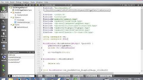 Qt 5 Widget Project + OpenCV