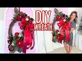 🎄NEW!! DIY BEAUTIFUL CHRISTMAS WREATH TUTORIAL + BOW🎄I Love Christmas ep 5 Olivias Romantic Home DIY
