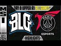 Blg vs psg highlights all games  msi 2024 round 1 knockouts day 8  bilibili gaming vs psg talon