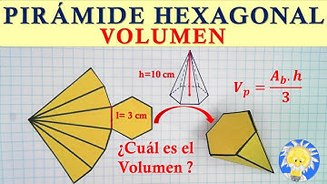 🔺 VOLUMEN de una PIRÁMIDE HEXAGONAL | No se conoce el apotema | Desarrollo plano PIRÁMIDE | Juliana