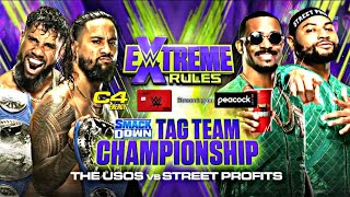 WWE 2K20: The Usos vs. The Street Profits| SmackDown Tag Team Championship Match| Extreme Rules 2021