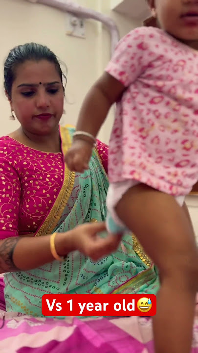 Diaper stories:- new born vs 1 year old😅   #funny #baby #diaperstories