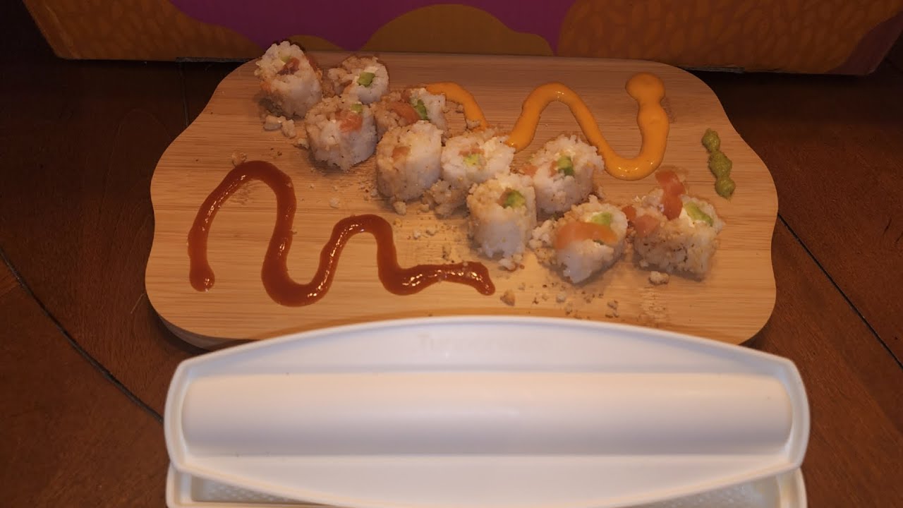 Sushi demo using the Tupperware Maki Maker! YouTube