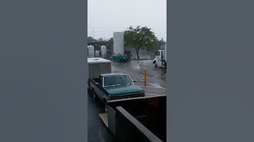 Storm drain overwhelmed at UF Health loading dock from