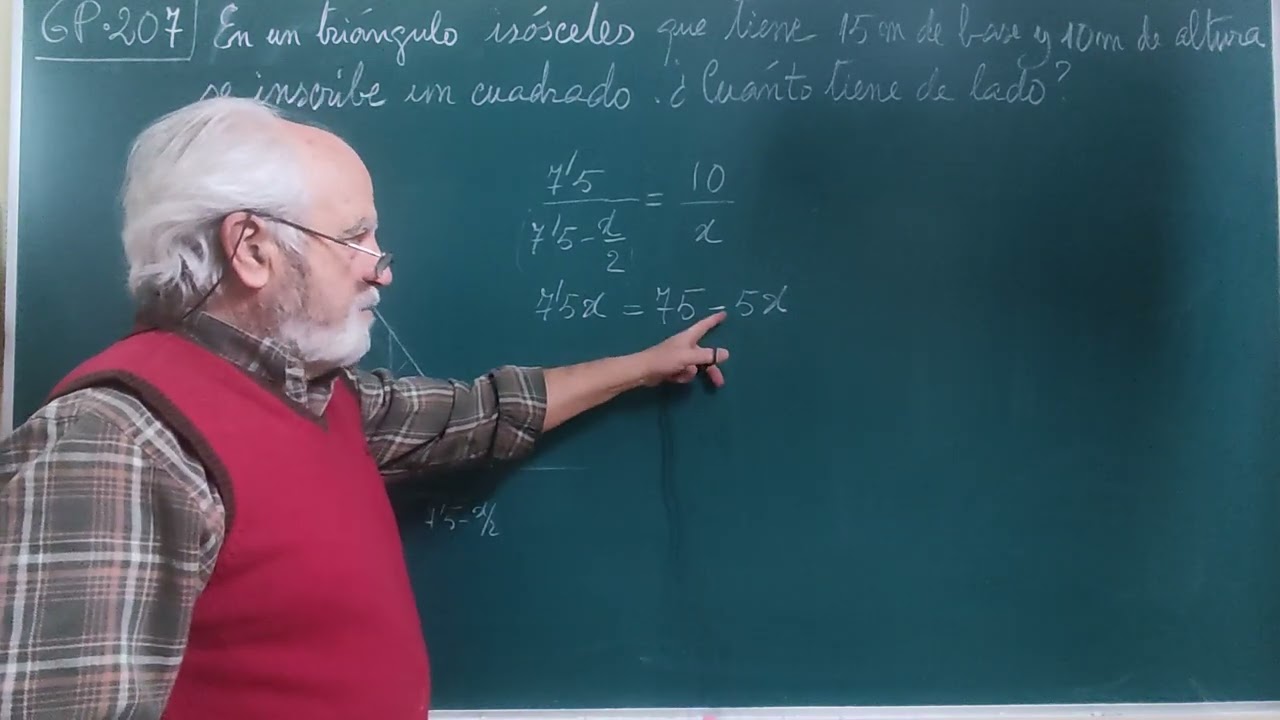 GP•207   ...   CUADRADO INSCRITO EN UN TRIÁNGULO