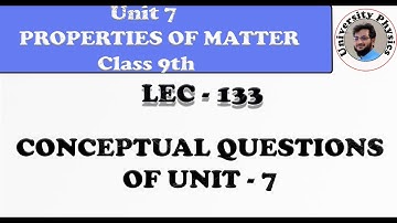 Conceptual questions of unit 7 class 9 physics | class 9th physics