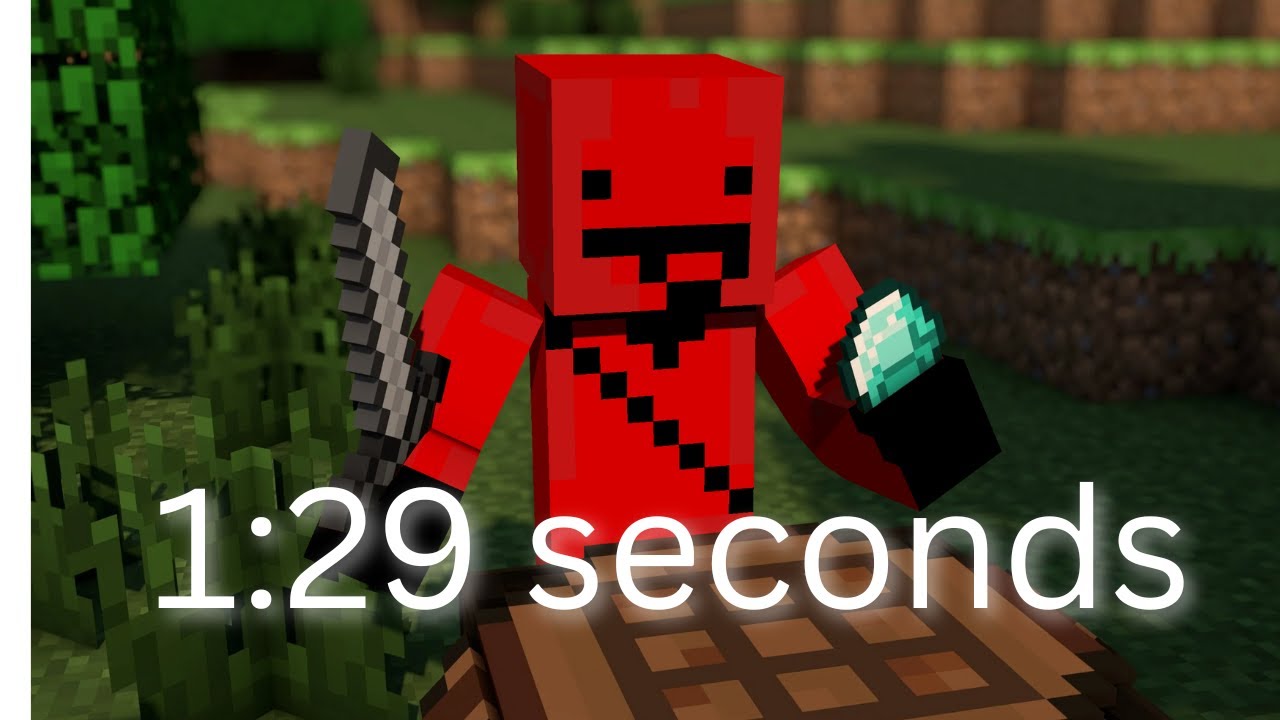 I beat Minecraft in 1:29 Seconds - YouTube