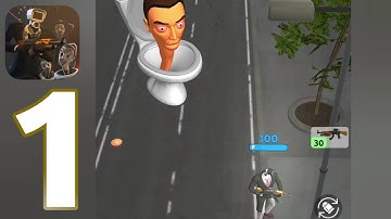 Skibidi War: Toilet Attack - Gameplay Walkthrough Part 1 - Tutorial & Boss Fight (Ios,Android)