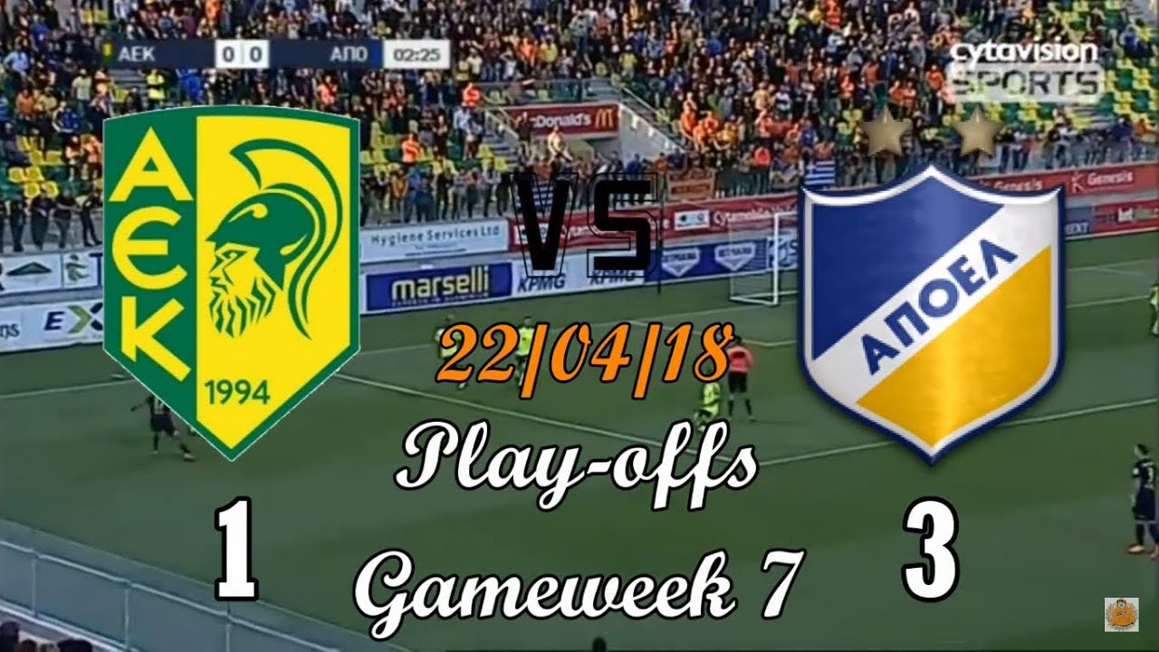 Aek Larnaca Vs APOEL FC | 1 - 3 | Goals & Highlights | 22/04/18 - YouTube
