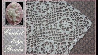 Edge Border Crochet | Lace Flower Motif easy pattern for beginners | Table Runner Crochet